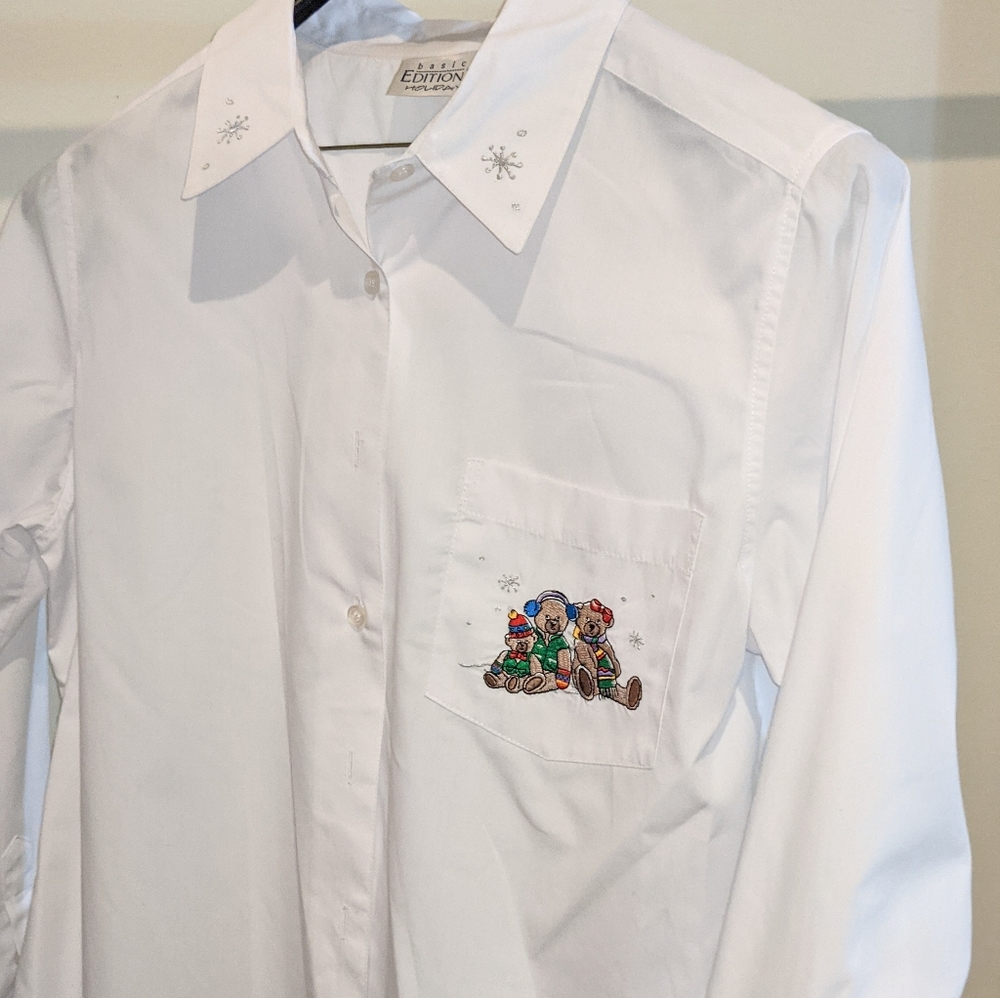 BASIC EDITIONS HOLIDAY SHIRT